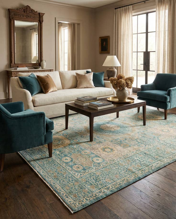 Detail image of 5' 7 x 7' 11 Hand Knotted Amina Rug