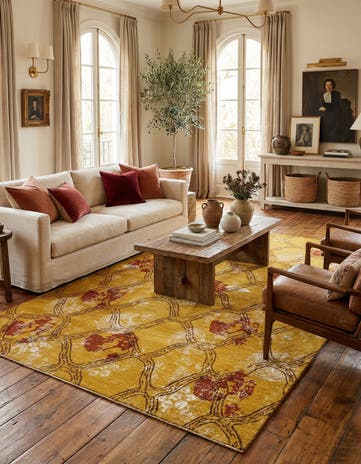 6' 6 x 10' 1 Hand Knotted Anar Rug