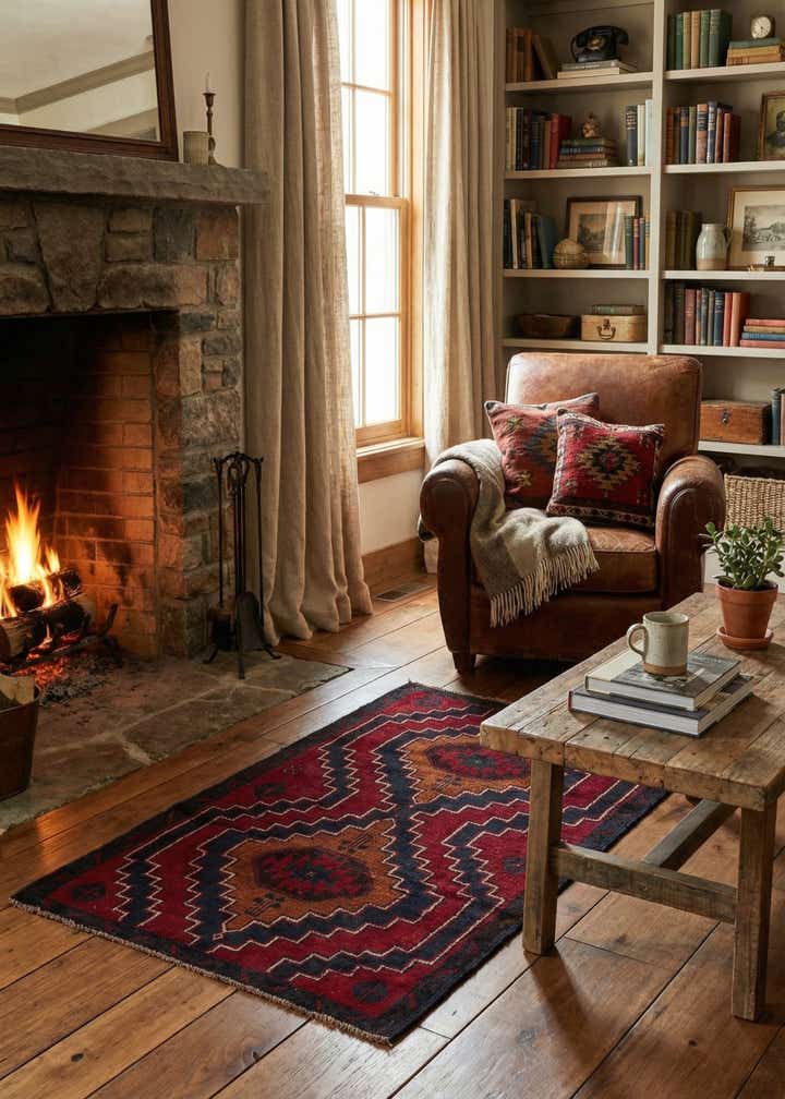 3' x 4' 8 Hand Knotted Balouch Persian Wool Rug