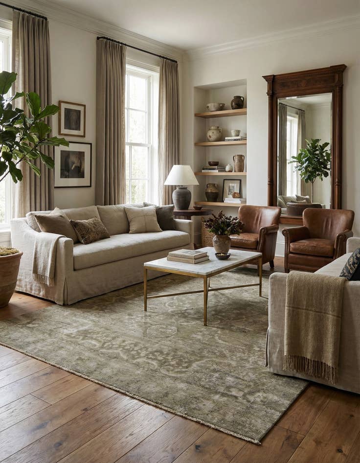 Detail image of 6' 7 x 9' 10  Hand Knotted Ultra Vintage Persian Wool Rug