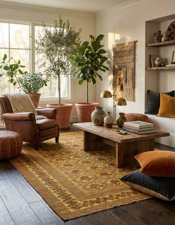6' 6 x 9' 4 Hand Woven Kilim Suzani Wool Rug
