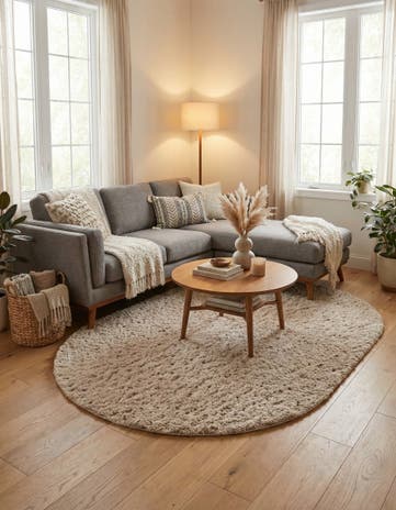 Blonde Marilyn Monroe&trade; Shag Oval Rug