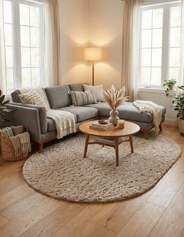 Blonde Marilyn Monroe™ Shag Oval Rug