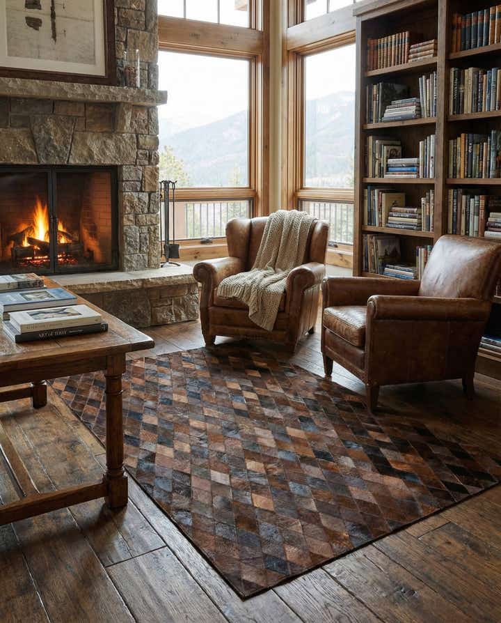 5' 2 x 7' 11 Cowhide Stocks Rug