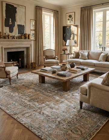 9' 5 x 12' 6 Hand Knotted Ultra Vintage Persian Wool Rug