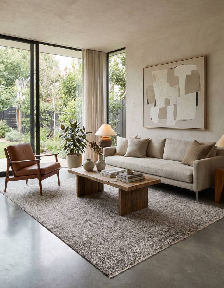 Detail image of 5' x 6'  Hand Woven Kilim Modern Wool Rug