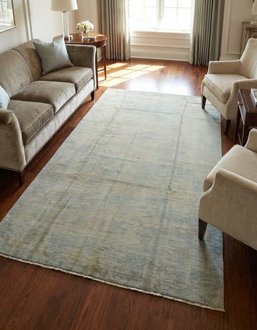 5' 3 x 8' 8 Hand Knotted Over-Dyed Ziegler Rug