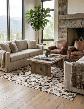 5' 1 x 8' Cowhide Rug
