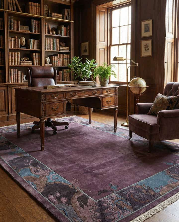 6' 9 x 10' 2 Hand Knotted Tibet Wool Rug