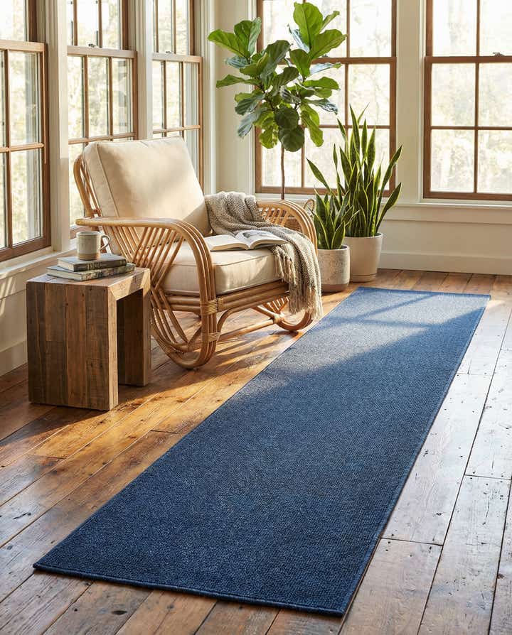 2' 7 x 12' Easy-Clean Solid Indoor / Outdoor Runner Rug