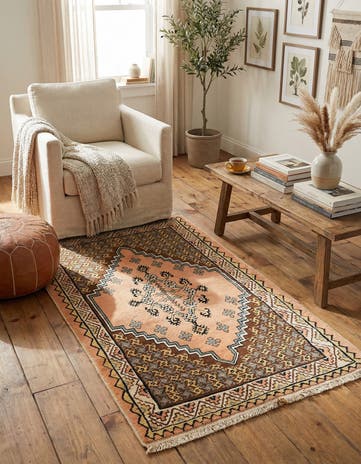 3' 6 x 6' 5 Hand Knotted Moroccan Wool Rug