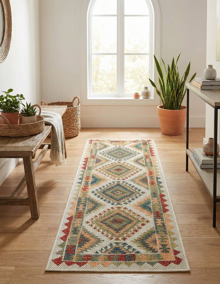 Detail image of 2' x 6'  Washable Baja Indoor / Outdoor Runner Rug