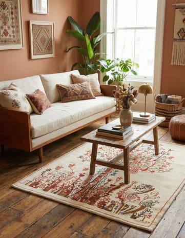5' x 5' 7 Hand Knotted Moroccan Wool Rug