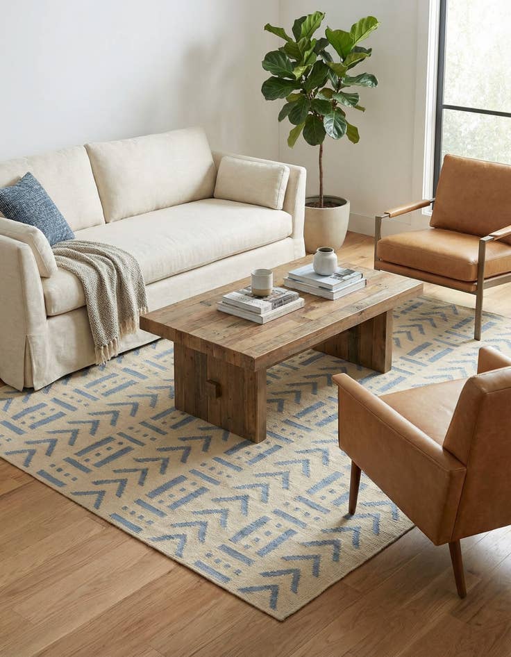 Detail image of 5' 2 x 6' 8  Hand Woven Kilim Modern Wool Rug