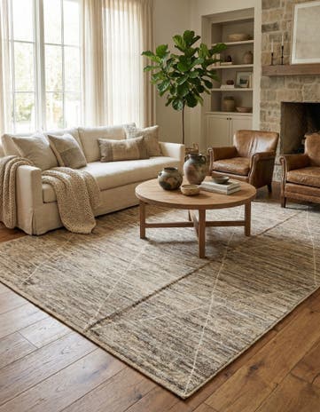 8' 9 x 10' 10 Hand Knotted Moroccan Wool Rug