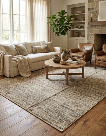 8' 9 x 10' 10 Hand Knotted Moroccan Wool Rug