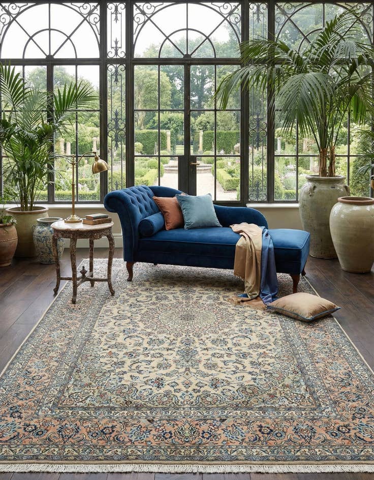 Detail image of 6' 5 x 9' 9 Kashan Wool Rug