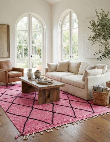 6' 6 x 10' 7 Hand Knotted Moroccan Wool Rug