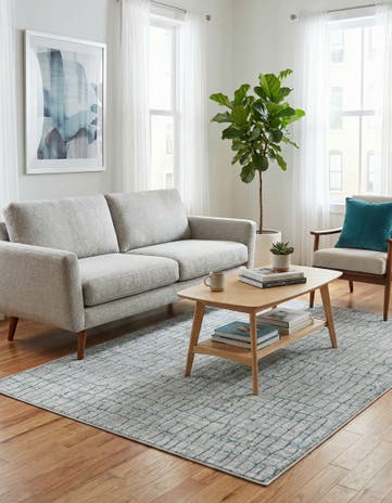 Gray Aqua Rug