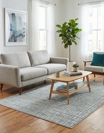 Gray Aqua Rug