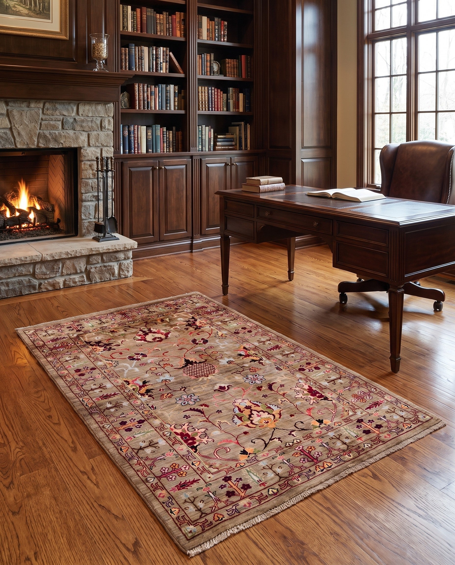 3' 11 x 5' 10 Hand Knotted Ariana Ziegler Rug