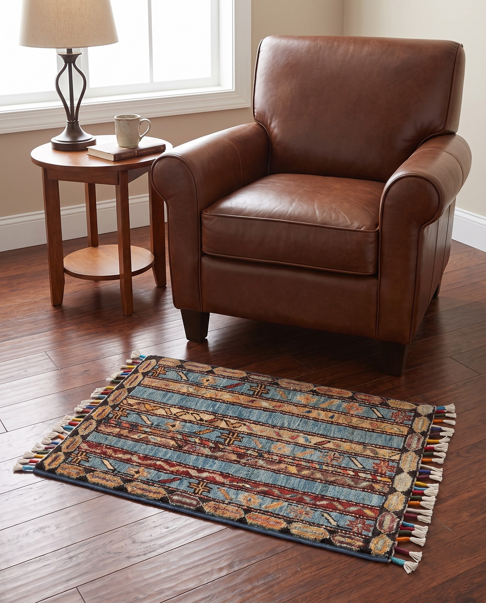 1' 4 x 1' 11 Hand Knotted Ziegler Rug