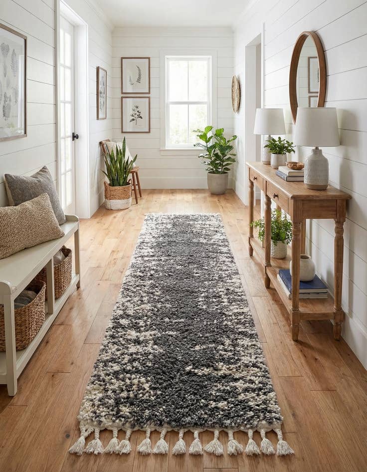 Detail image of 2' 7 x 12' Serenity Shag Runner Rug