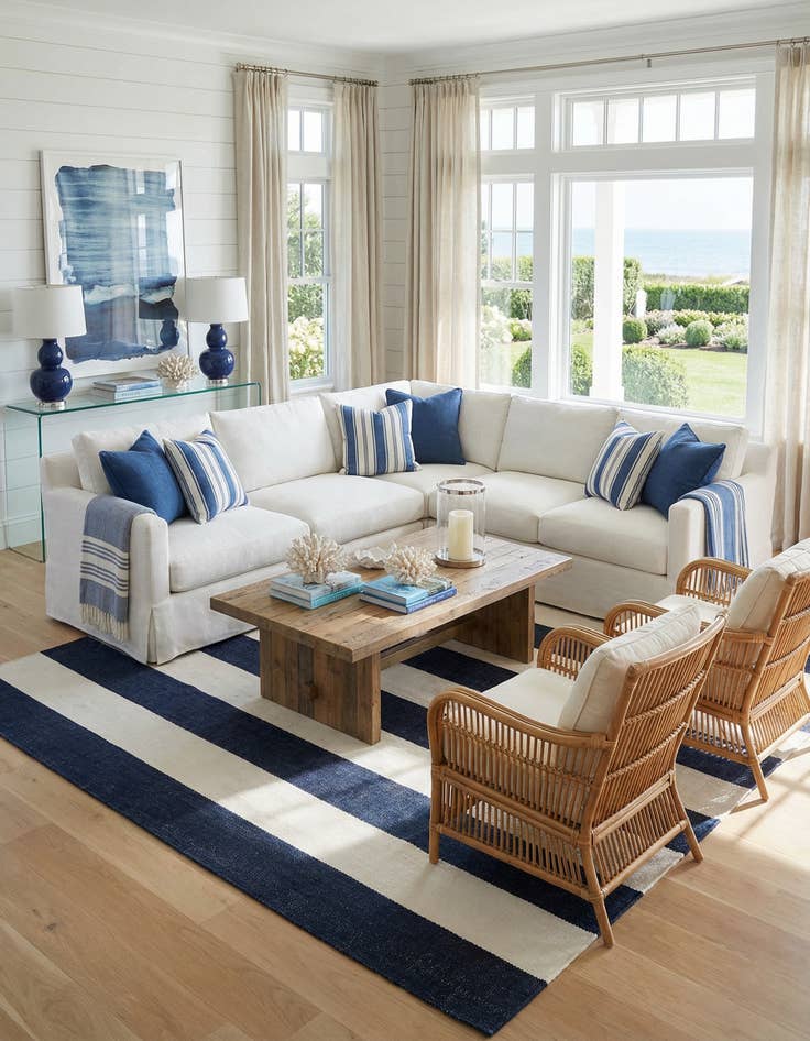 Detail image of 10' x 10' Jill Zarin Hamptons Square Rug