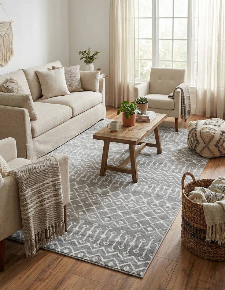 Detail image of  7' 10 x 11' Kasbah Trellis Rug