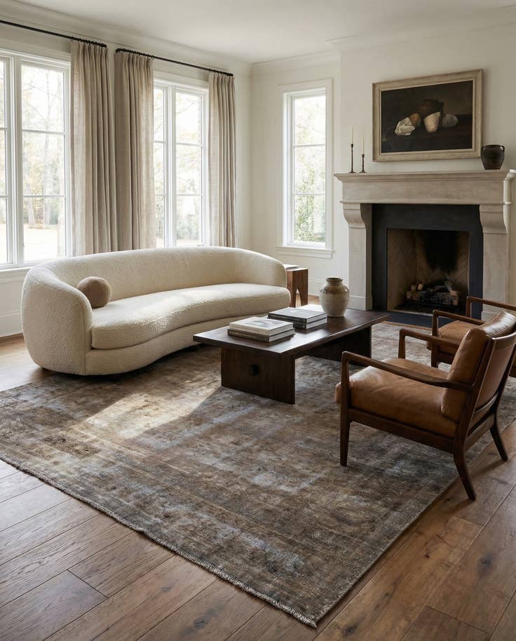 Detail image of 7' 8 x 11' 2 Hand Knotted Ultra Vintage Persian Wool Rug
