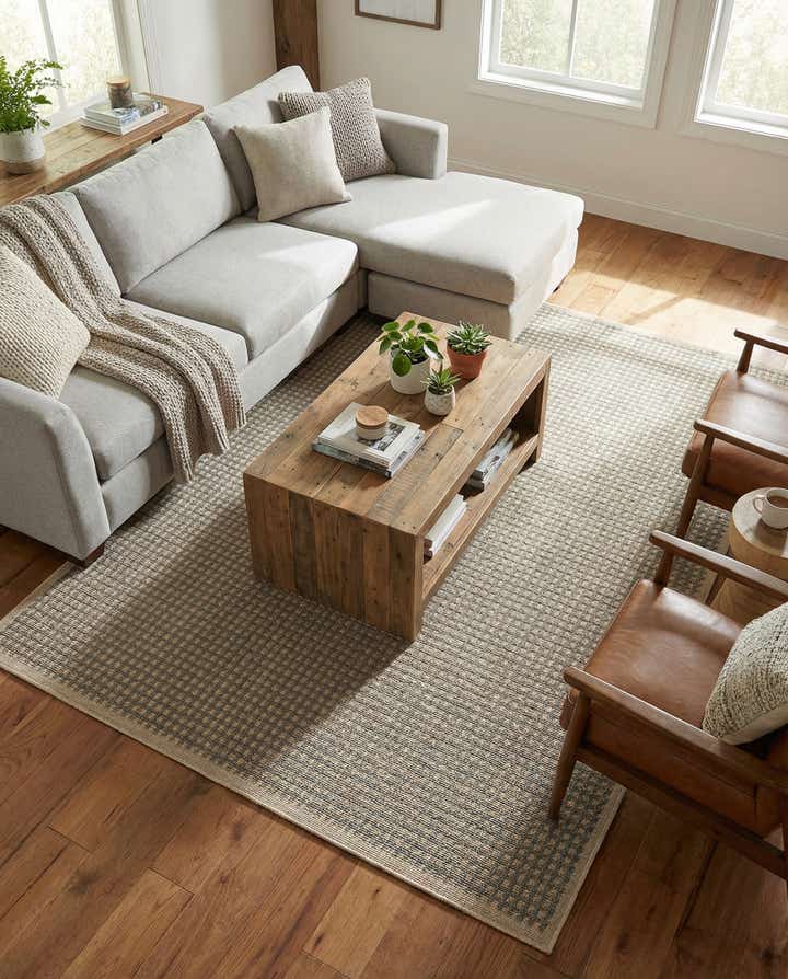 5' x 8' Easy-Clean Border Indoor / Outdoor Rug