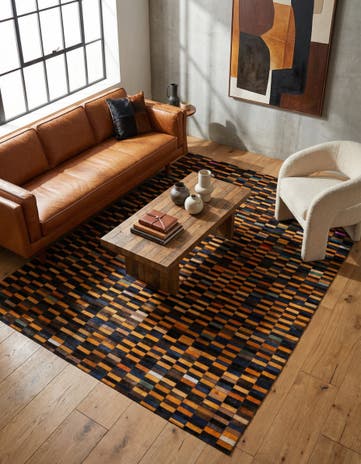 5' 3 x 7' 11 Cowhide - Patchwork Rug
