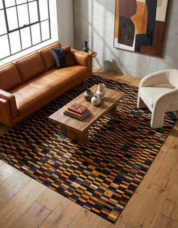5' 3 x 7' 11 Cowhide - Patchwork Rug