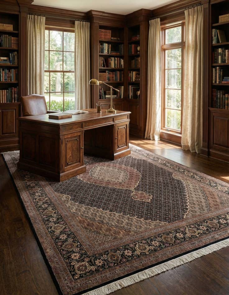 Detail image of 6' 8 x 10' 1 Tabriz Mahi Rug