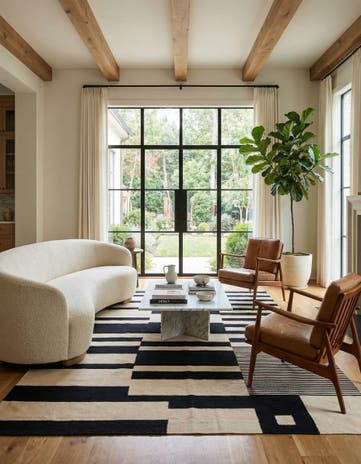 5' 7 x 10' 6 Hand Woven Kilim Modern Wool Rug