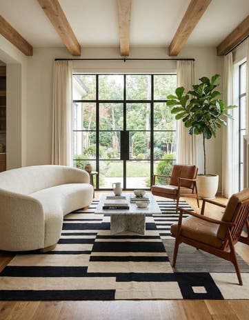 5' 7 x 10' 6 Hand Woven Kilim Modern Wool Rug