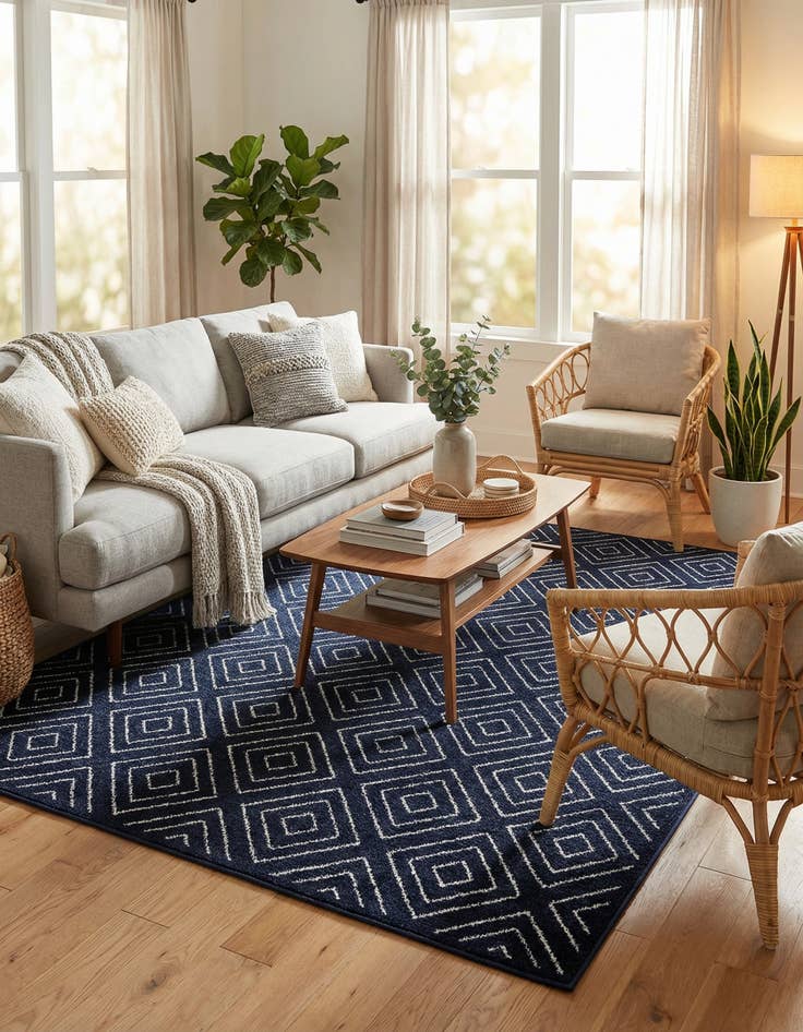 Detail image of 5' x 8'  Washable Sabrina Soto Indoor / Outdoor Rug