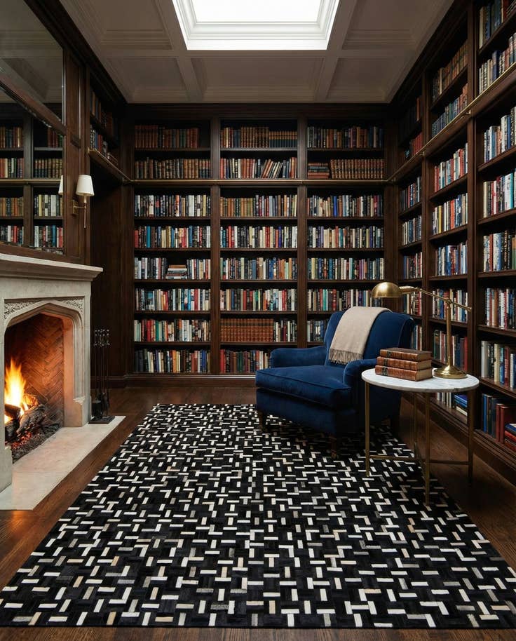 Detail image of 8' x 10' Cowhide Leather Rug