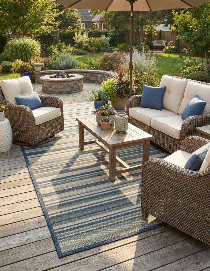 Detail image of 7' x 10'  Washable Baja Indoor / Outdoor Rug