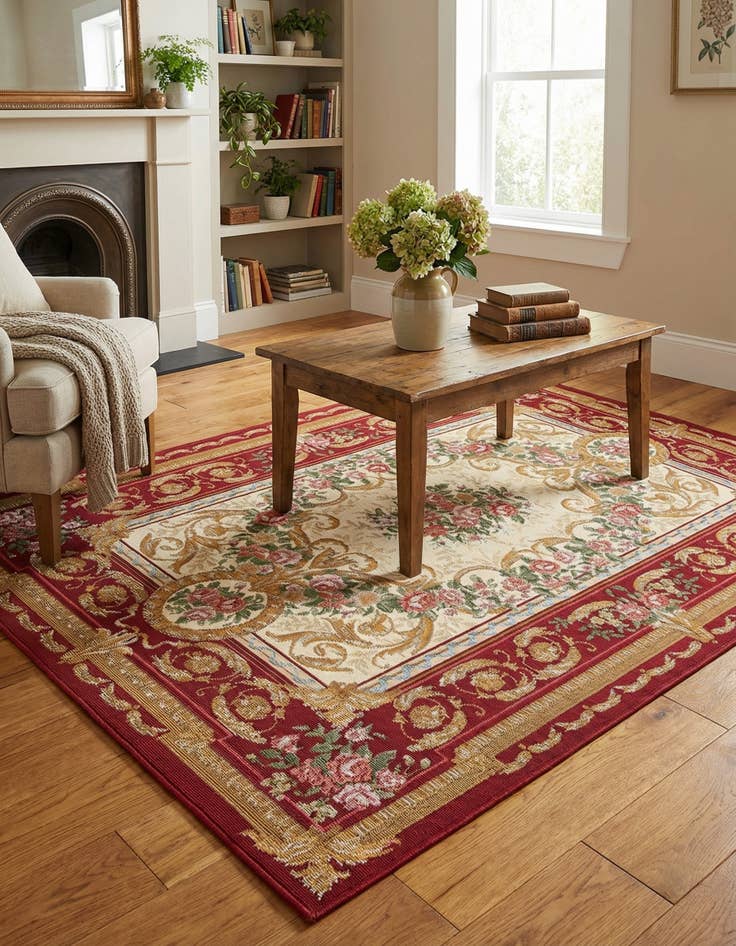 Detail image of 4' x 6' Easy-Clean Traditional Indoor / Outdoor Rug