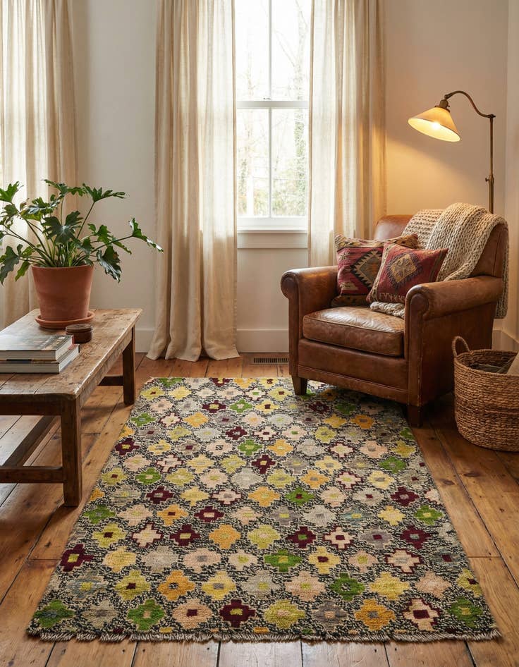 Detail image of 3' 3 x 5' 3  Hand Knotted Balouch Wool Rug