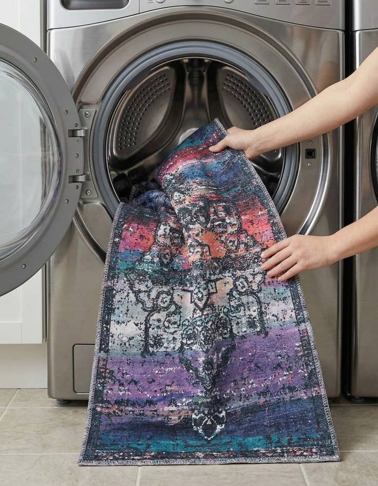 Detail image of 2' x 13'  Washable Renaissance Runner Rug