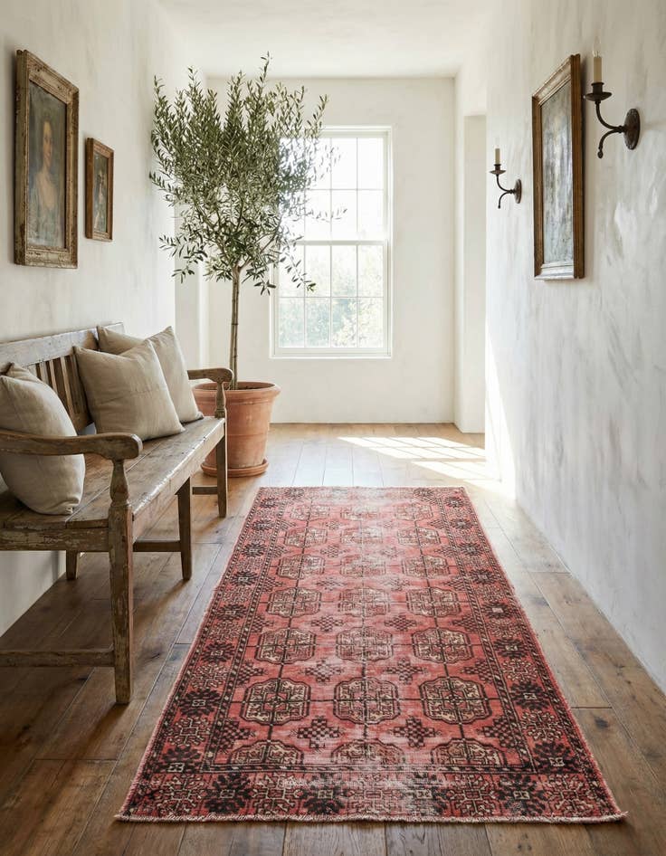 Detail image of 3' x 6' 3  Hand Knotted Ultra Vintage Persian Wool Runner Rug