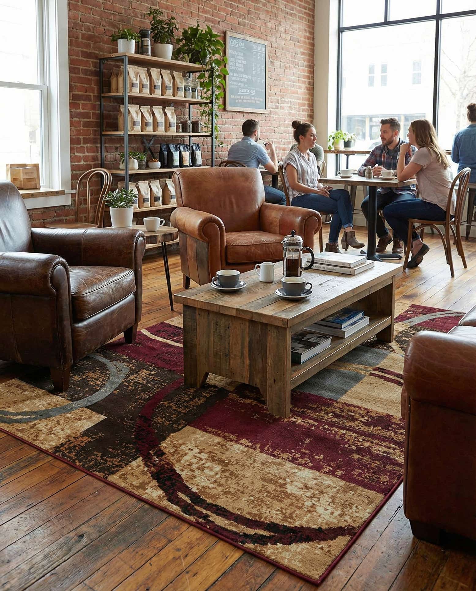 7' x 10' Coffee Shop Rug