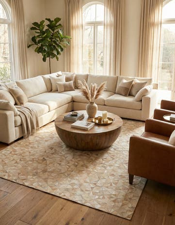 6' 8 x 9' 8 Cowhide Stocks Rug