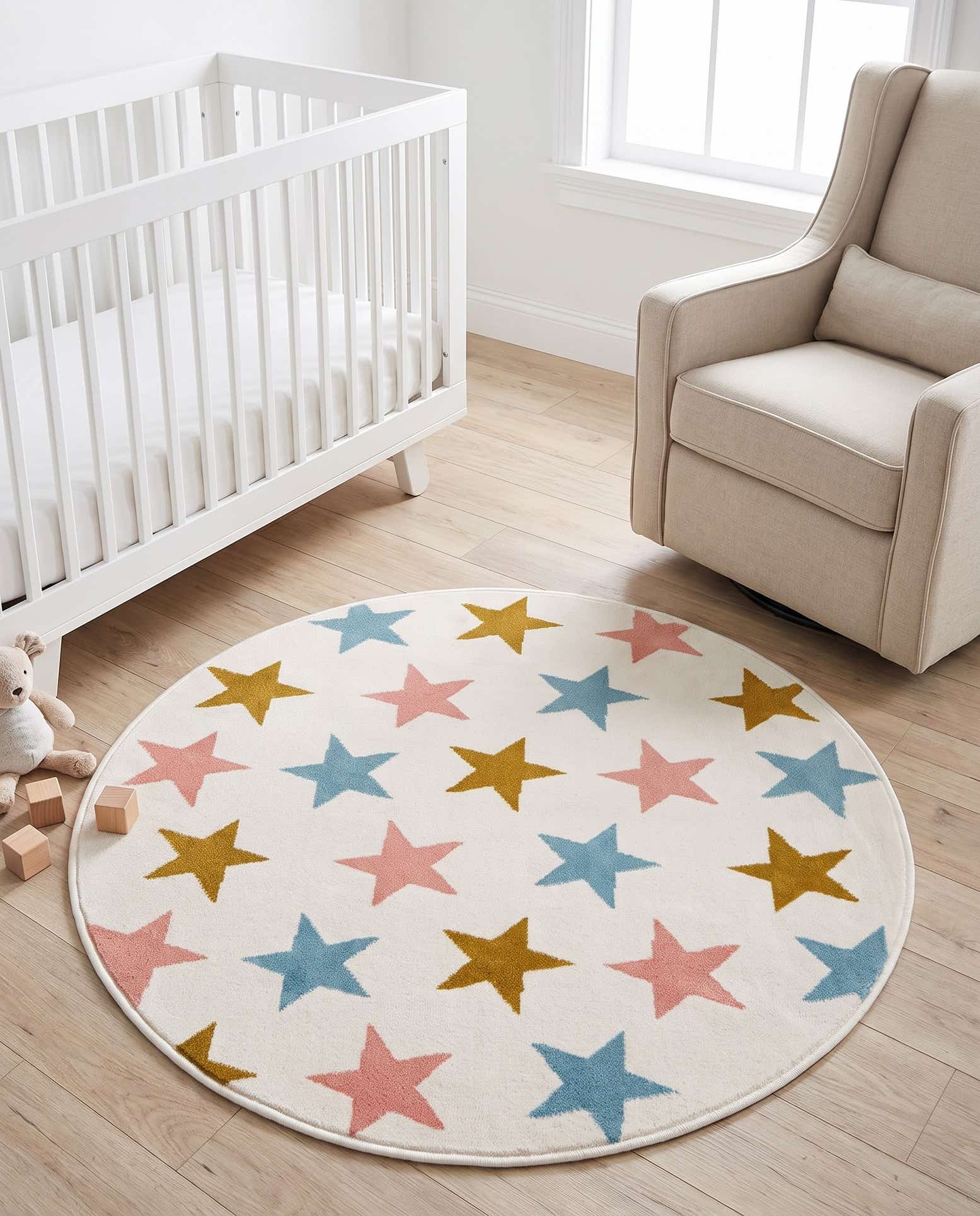 95cm x 95cm Whimsy Kids Tapis Rond