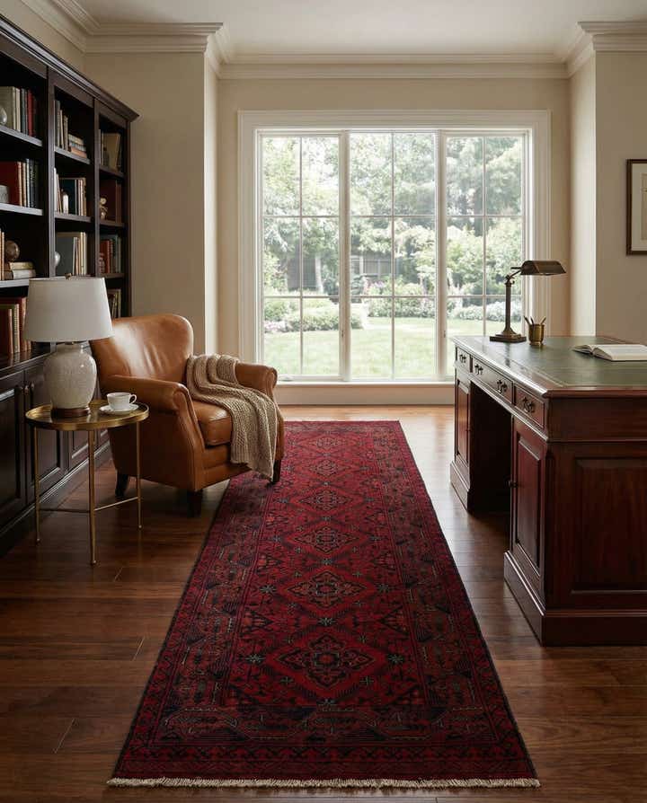 2' 7 x 9' 4 Hand Knotted Khal Mohammadi Wool Runner Rug