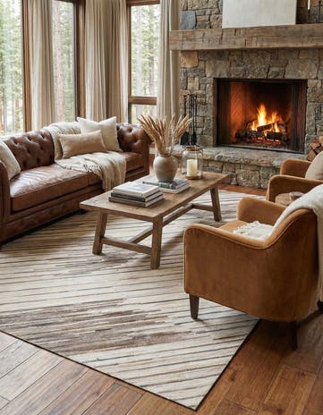5' 1 x 7' 10 Cowhide Rug