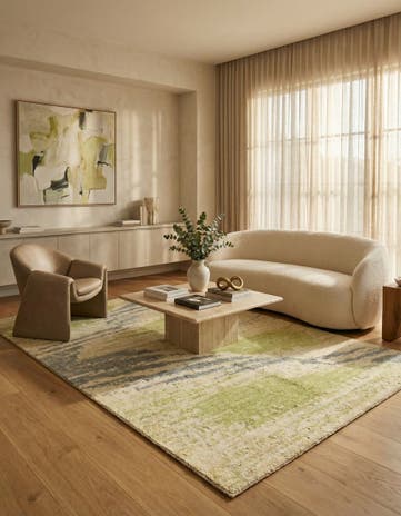 6' 6 x 9' 8 Hand Knotted Darya Wool Rug