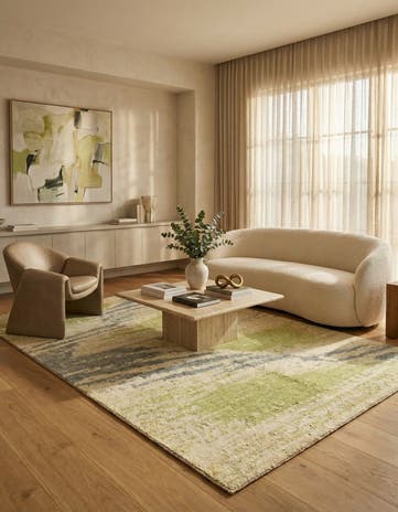 6' 6 x 9' 8 Hand Knotted Darya Wool Rug